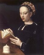 BENSON, Ambrosius Mary Magdalene Reading oil on canvas